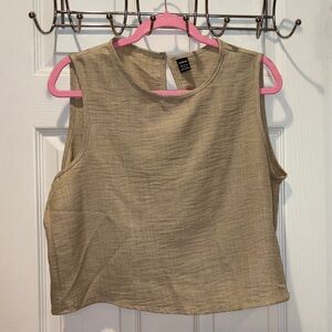 SHEIN Taupe Sleeveless Crewneck Tank Top
